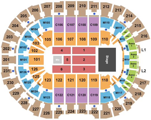 Rocket Arena Rod Stewart Seating Chart